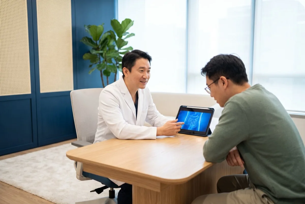 Consultation discussing stem cell therapy treatment plan and pricing